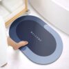 Anti-Slip Bathroom Mat - Non-Skid, Super Absorbent, and Stylish Oval Floor Mat (40 x 60 cm) - Color Variations