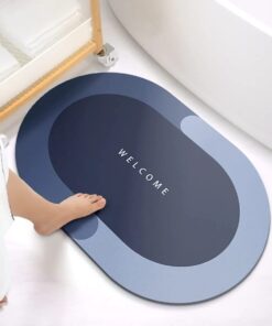 Anti-Slip Bathroom Mat - Non-Skid, Super Absorbent, and Stylish Oval Floor Mat (40 x 60 cm) - Color Variations