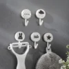 10-piece set of Random Print Round Hooks made from durable plastic