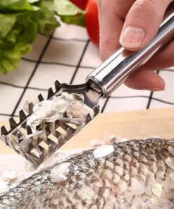 Premium Stainless Steel Fish Scale Scraper - Swift Scaling, Easy Cleaning, and Versatile Kitchen Tool