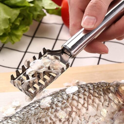 Premium Stainless Steel Fish Scale Scraper - Swift Scaling, Easy Cleaning, and Versatile Kitchen Tool