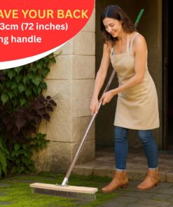 Stainless steel wire brush 50 cm moss cleaning scrubber