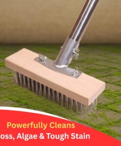 Stainless steel wire brush 20 cm moss cleaning scrubber