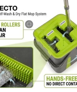Mop with bucket set flat