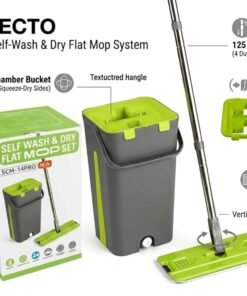 Mop with bucket set flat