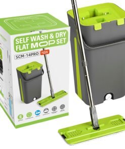 Mop with bucket set flat